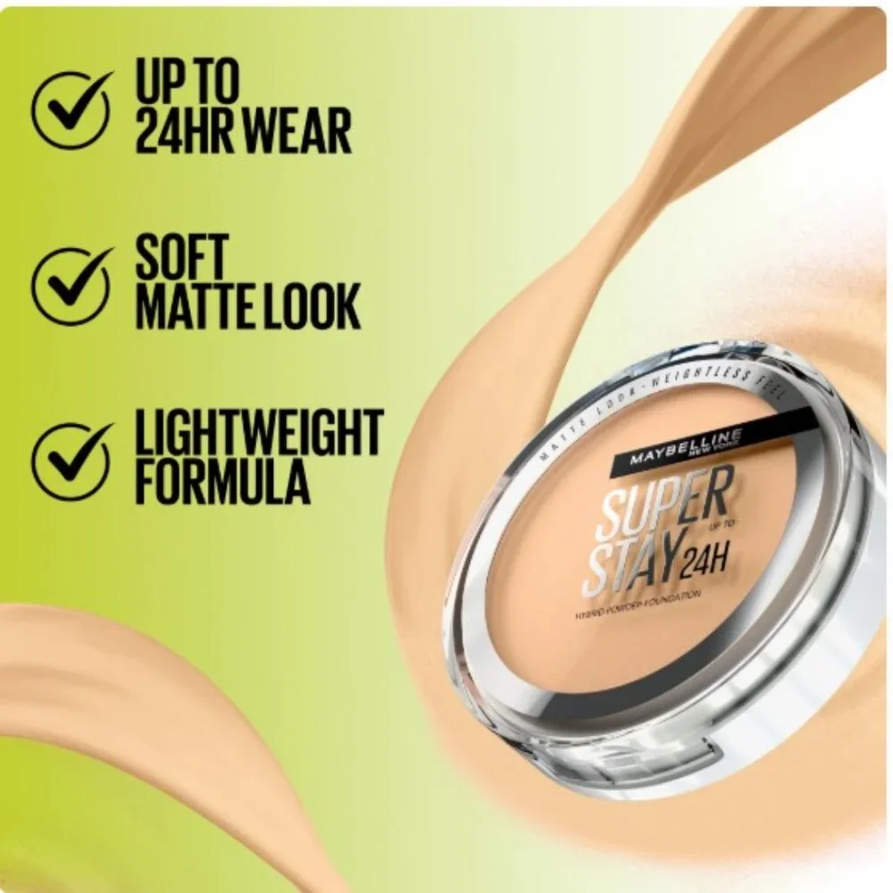 SEALED Maybelline Super Stay 24H Hybrid Powder-Foundation - #375
